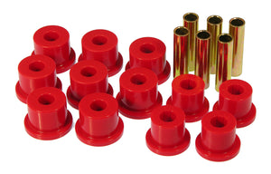 Prothane 81-87 GM K30 Rear Spring & Shackle Bushings (w/ 1.5in OD Frame Shackle Bush) - Red