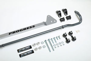 Progress Tech 92-95 Honda Civic Rear Sway Bar (22mm - Adjustable) Incl Bar Brace and Adj End Links