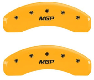 MGP 2 Caliper Covers MGP Yellow Finish Black Characters 2018 Chevrolet Tahoe