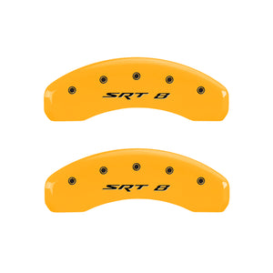 MGP 4 Caliper Covers Engraved Front & Rear Srt8 Yellow Finish Black Char 2006 Jeep Commander