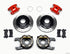 Wilwood D154 P/S P-B Kit Drilled-Red Chevy 12 Bolt 2.75in Off w/ C-Clips