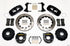 Wilwood AERO4 Rear P-Brake Kit 14.00in Drilled Ford 8.8 w/2.5in Offset-5 Lug