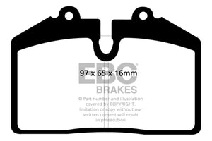 EBC 92-93 Porsche 911 (964) 3.6 Carrera RS America Yellowstuff Front Brake Pads