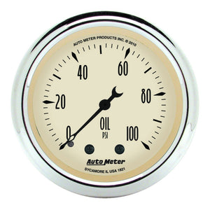 AutoMeter Gauge Kit 5 Pc. 3-1/8in. & 2-1/16in. Mech. Speedo. Wtmp & Oilp Antq Beige