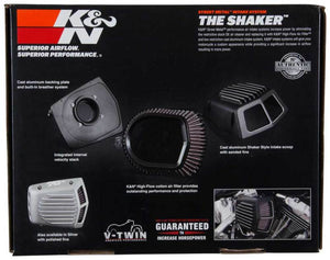 K&N Street Metal Intake System for 01-16 Harley Davidson Softail/Dyna - Shaker Black