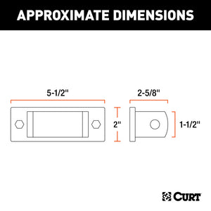 Curt Adjustable Tow Bar Bumper Brackets (1/2in Pin Holes)