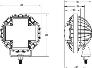 ARB Nacho 5.75in Offroad TM5 Racer LED Light Set