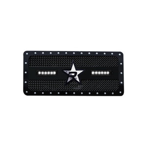 RBP RX-3 Midnight Edition Black LED Bar Grille (Studded) 07-17 Jeep JK Wrangler (All Models)