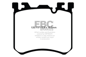 EBC 10+ BMW X5M 4.4 Twin Turbo Yellowstuff Front Brake Pads