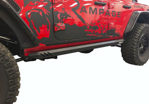 Rampage 2020+ Jeep Gladiator (JT) Rock Rail Nerf Bar - Black