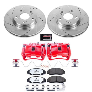 Power Stop 12-15 Honda Civic Front Z26 Street Warrior Brake Kit w/Calipers