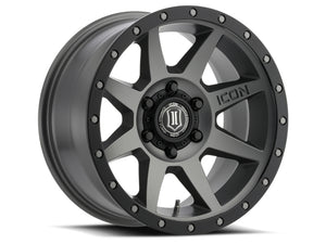 ICON Rebound 17x8.5 6x120 0mm Offset 4.75in BS 67mm Bore Titanium Wheel