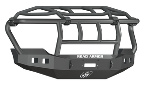 Road Armor 11-16 Ford F-250 Stealth Front Winch Bumper w/Intimidator Guard - Tex Blk