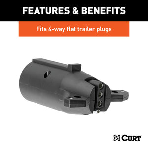 Curt Electrical Adapter (7-Way RV Blade Vehicle to 4-Way Flat Trailer)