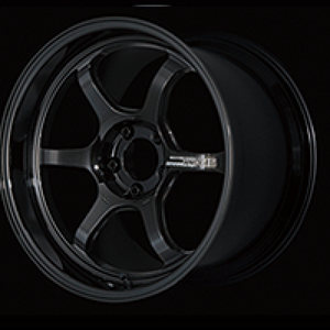 Advan R6 18x7.5 +44 5-112 Racing Titanium Black Wheel