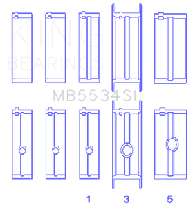 King Chrysler/Jeep 318ci (Size STD) Main Bearing Set