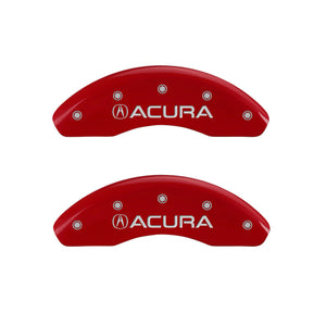 MGP 4 Caliper Covers Engraved Front Acura Rear RDX Red Finish Silver Char 2016 Acura RDX