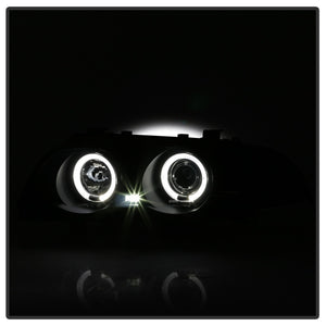 Spyder 99-01 BMW E46 3 Series 4DR Projector Headlights 1PC LED Halo (PRO-YD-BMWE46-4D-HL-AM-BSM)