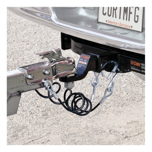 Curt 44in Safety Cables w/2 Snap Hooks (7500lbs Vinyl-Coated 2-Pack)