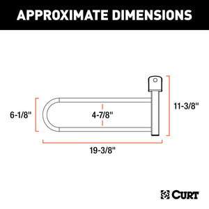 Curt Tray-Style Bike Rack Cradles for Fat Tires (4-7/8in I.D. 2-Pack)