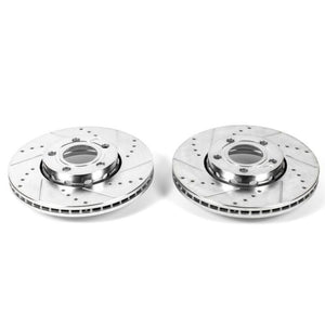 Power Stop 2005 Audi A4 Front Evolution Drilled & Slotted Rotors - Pair