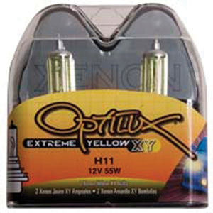 Hella Optilux H11 55W XY Extreme Yellow Bulbs (Pair)