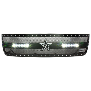 RBP RX-3 Midnight Edition Black LED Bar Grille (Studded) 11-14 Chevy Silverado 2500HD/3500HD