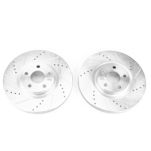 Power Stop 17-19 Lincoln MKZ Front Evolution Drilled & Slotted Rotors - Pair