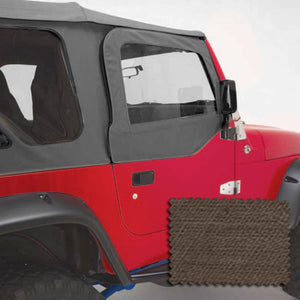 Rugged Ridge Upper Soft Door Kit Khaki Denim 97-06 Jeep Wrangler