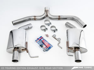 AWE Tuning VW CC Touring Edition Exhaust Dual Outlet - Diamond Black Tips