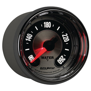 Autometer American Muscle 52mm Full Sweep Electric 100-260 Deg F Water Temperature Gauge