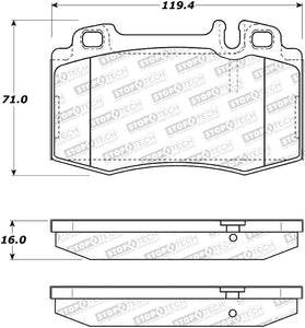 StopTech Sport Brake Pads w/Shims and Hardware - Rear