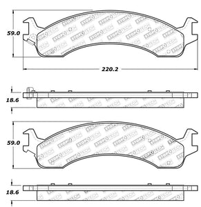 StopTech Sport Brake Pads w/Shims and Hardware - Rear