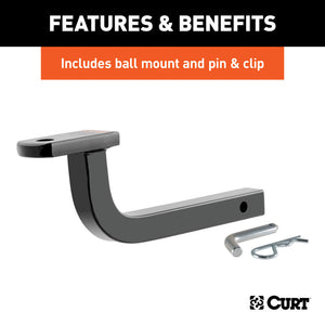 Curt 96-99 Pontiac Bonneville (Excl SSE/SSEI) Class 2 Hitch w/Pin & Clip Old-Style Ball Mount