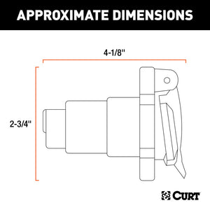 Curt 7-Way RV Blade Connector Socket (Vehicle Side Black Plastic)