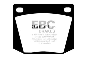 EBC 63-69 Ac Cobra 4.7 Yellowstuff Front Brake Pads