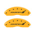 MGP 4 Caliper Covers Engraved Front & Rear With stripes/Journey Yellow finish black ch