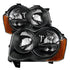 Xtune Jeep Grand Cherokee 08-10 Halogen Model OnlyOEM Style Headlights Black HD-JH-JGC08-AM-BK