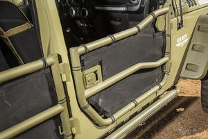 Rugged Ridge Tube Door Covers Front Pair Black 07-18 Jeep Wrangler JK/JKU