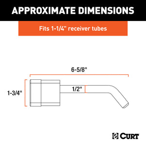 Curt 1/2in Hitch Lock (1-1/4in Receiver Deadbolt Chrome)