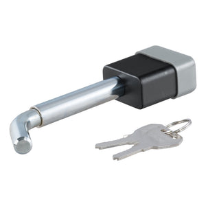 Curt 1/2in Hitch Lock w/5/8in Adapter (1-1/4in or 2in Receiver Deadbolt Chrome)