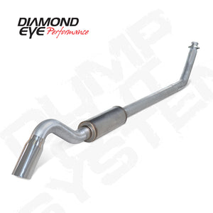 Diamond Eye 4in AL TURBO BACK SGL DUMP OUT 94-02 DODGE INCLUDING TIP