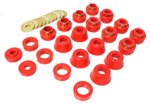 Energy Suspension Body Mounts - Red