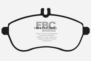 EBC 12-14 Mercedes-Benz C250 (W204) 1.8 Turbo Redstuff Front Brake Pads