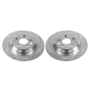 Power Stop 11-15 Volvo S60 Rear Evolution Drilled & Slotted Rotors - Pair