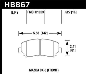 Hawk 13-16 Mazda CX-5 HPS 5.0 Front Brake Pads