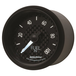 Autometer GT Series 52mm Full Sweep Electronic 0-100 PSI Fuel Pressure Gauge