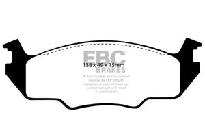 EBC 80-84 Volkswagen Golf 1.6 Yellowstuff Front Brake Pads