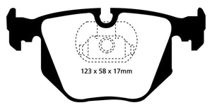 EBC 00-06 BMW X5 3.0 Greenstuff Rear Brake Pads