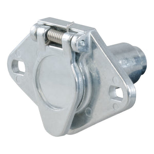 Curt 6-Way Round Connector Socket (Vehicle Side Packaged)